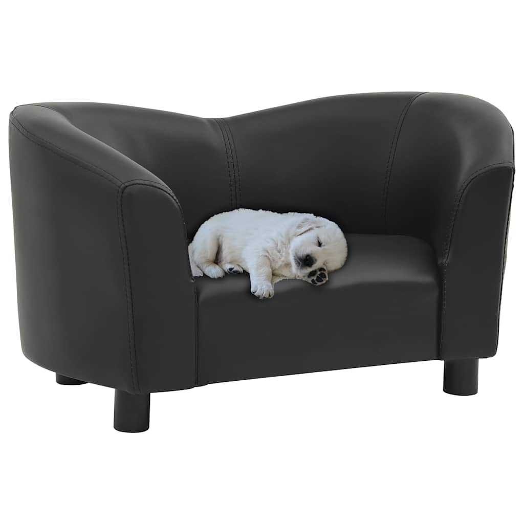 foto del prodotto divano per cani nero 67x41x39 cm in similpelle cod mxl 50773