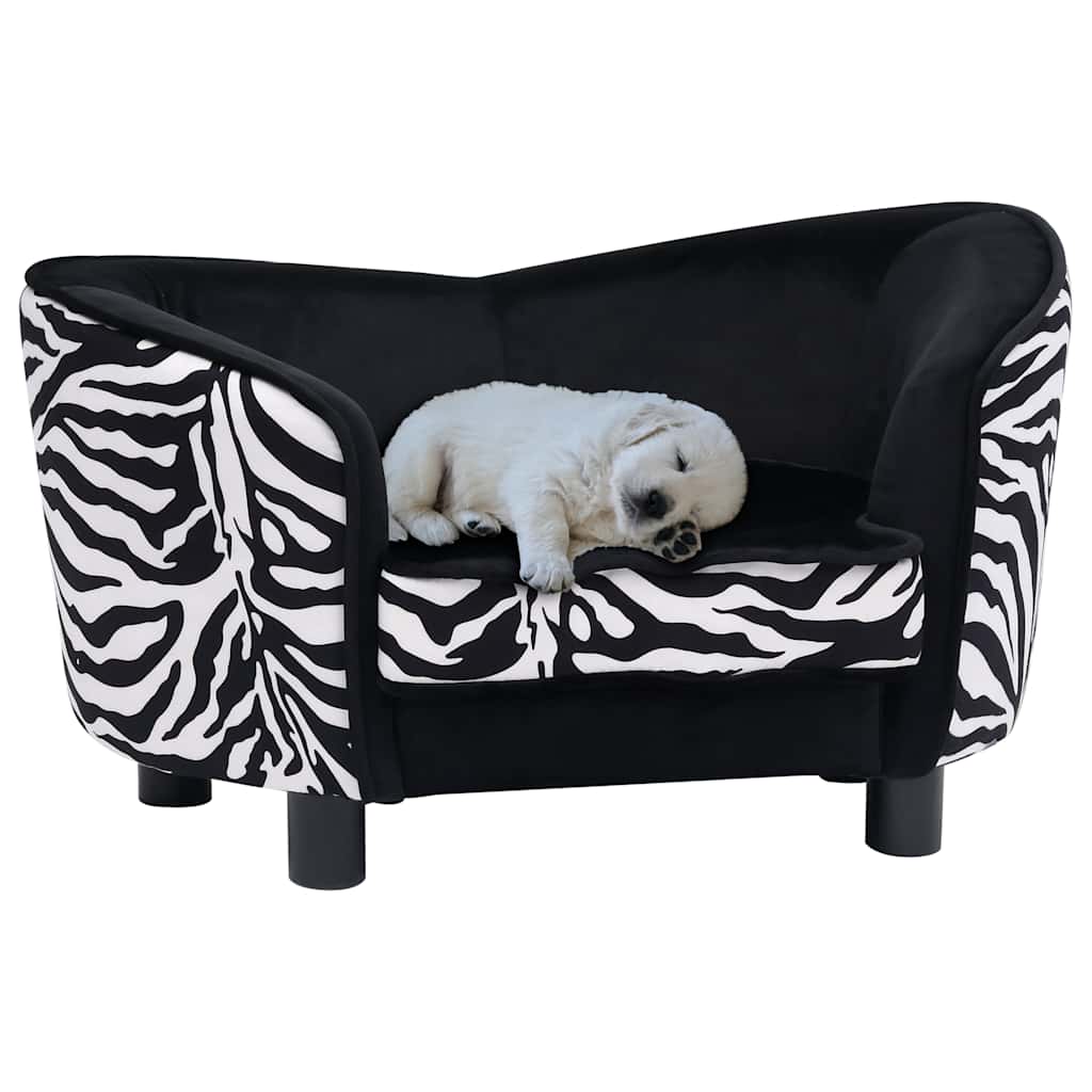 foto del prodotto divano per cani nero 68x38x38 cm in peluche