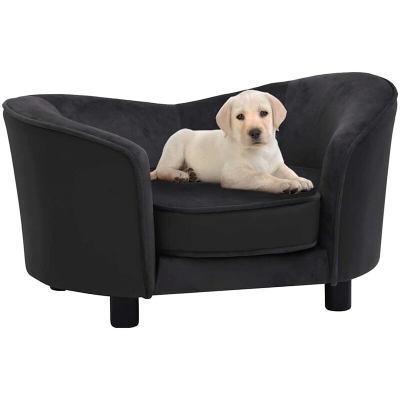 foto del prodotto divano per cani nero 69x49x40 cm in peluche e similpelle vidaxl