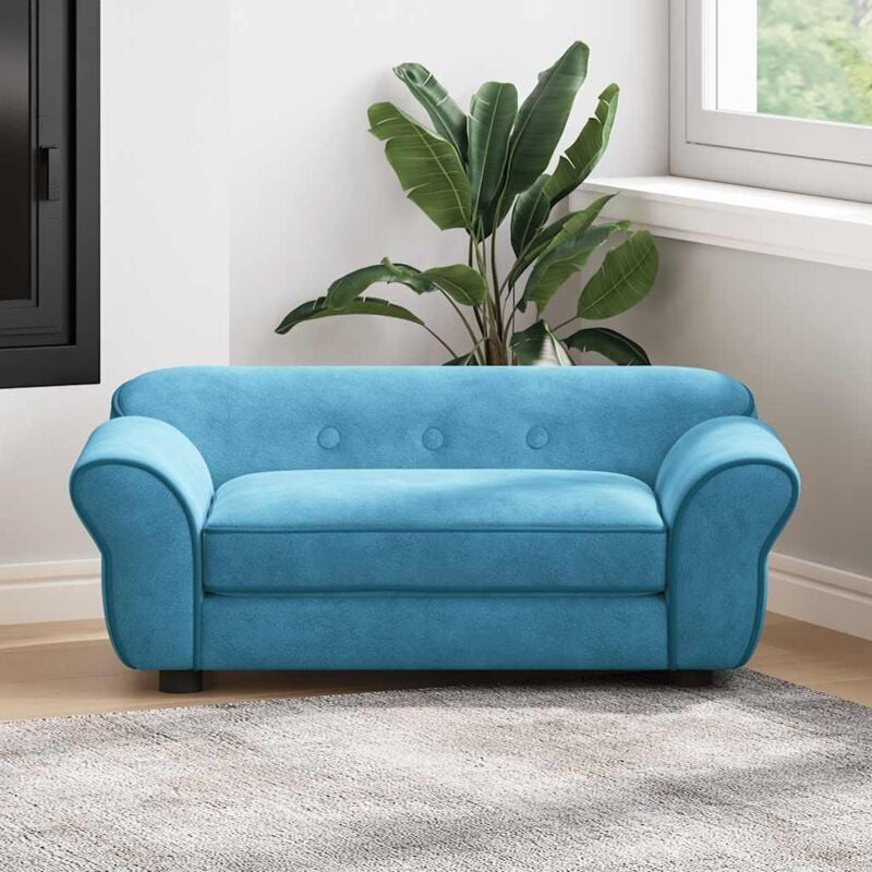 foto del prodotto divano per cani turchese 72x45x30 cm in peluche vidaxl