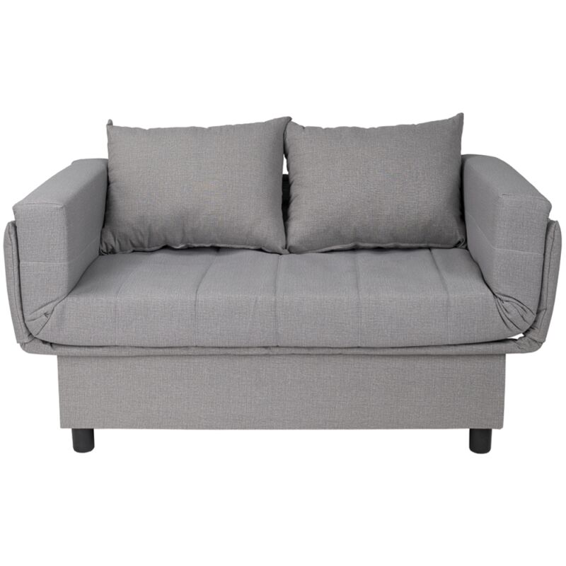 foto del prodotto divano prontoletto 140 cm con contenitore in tessuto grigio
