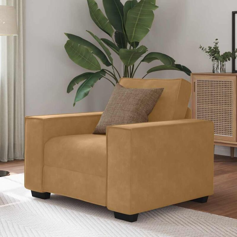 foto del prodotto divano sedia marrone 60 cm velluto vidaxl