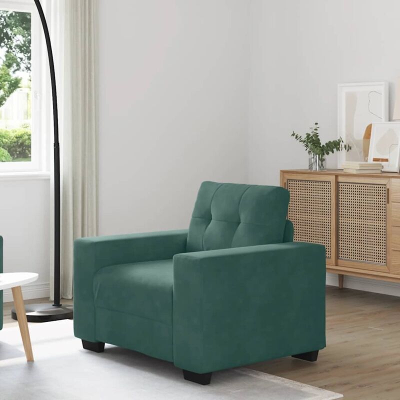 foto del prodotto divano sedia verde scuro 60 cm velluto vidaxl
