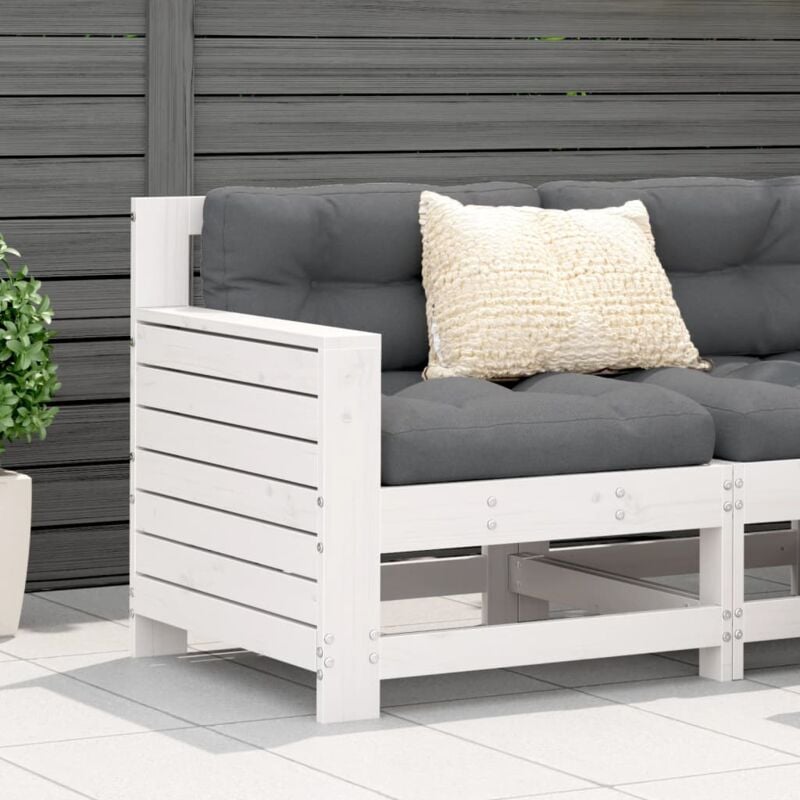 foto del prodotto divano senza braccioli da giardino bianco 69x62x70,5 cm pino vidaxl