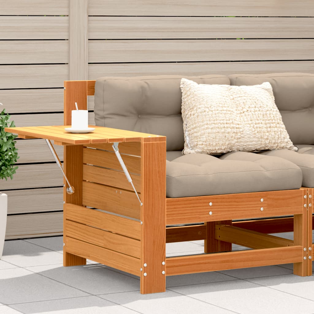 foto del prodotto divano senza braccioli giardino con tavolino marrone cera pinocod mxl 91426