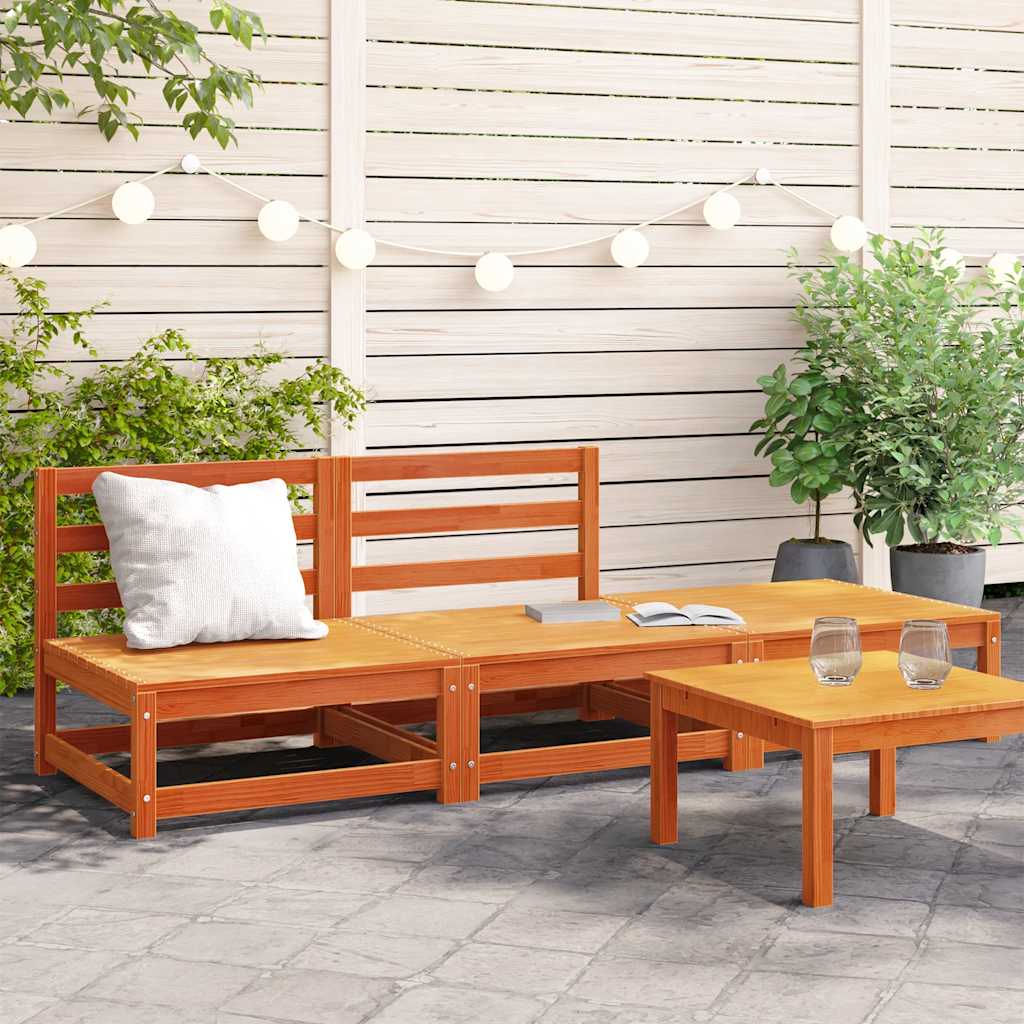 foto del prodotto divano senza braccioli giardino poggiapiedi marrone cera pinocod mxl 86800