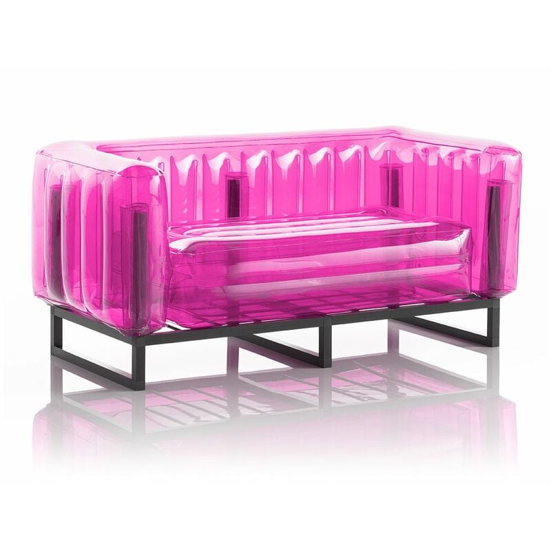 foto del prodotto divano yomi eko struttura in alluminio rosa cristallo