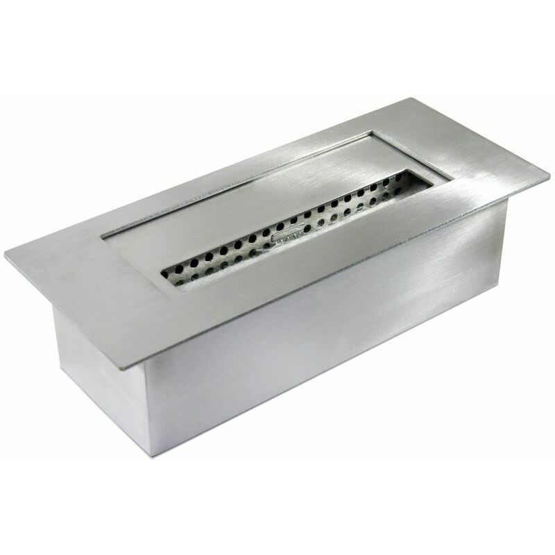 foto del prodotto divina fire bruciatore a bioetanolo in acciaio inox serbatoio da incasso da 1,5 lt 30 cm