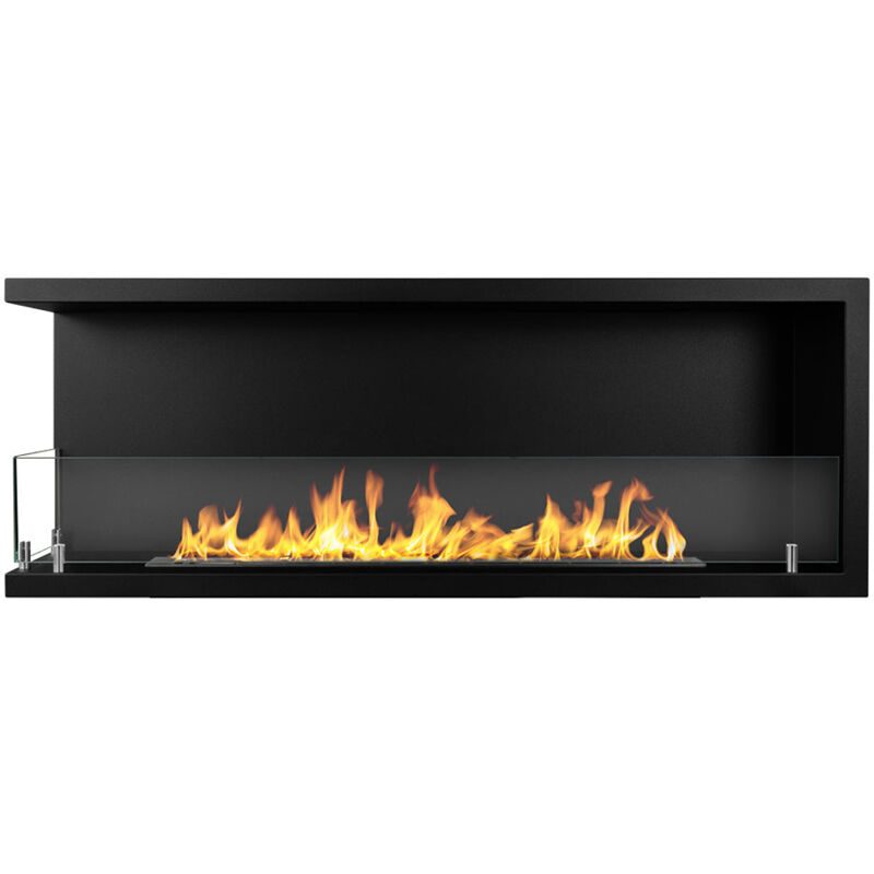 foto del prodotto divina fire camino a bioetanolo da incasso ad angolo biocamino angolare 120x45 sutri 120 sx