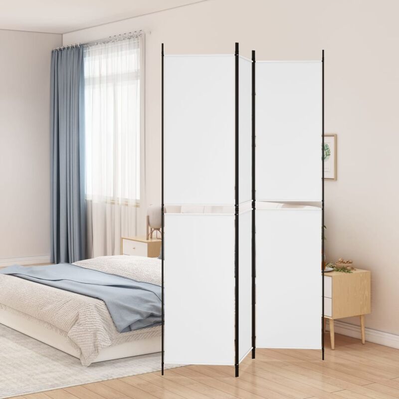 foto del prodotto divisorio a 3 pannelli bianco 150x220 cm in tessuto vidaxl