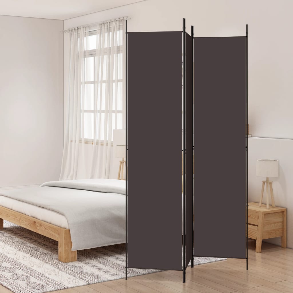 foto del prodotto divisorio a 3 pannelli marrone 150x220 cm in tessutocod mxl 130882
