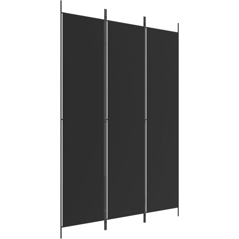 foto del prodotto divisorio a 3 pannelli nero 150x220 cm in tessuto vidaxl