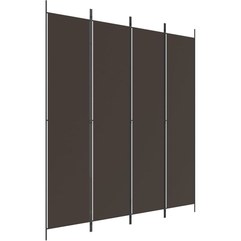 foto del prodotto divisorio a 4 pannelli marrone 200x220 cm in tessuto - vidaxl