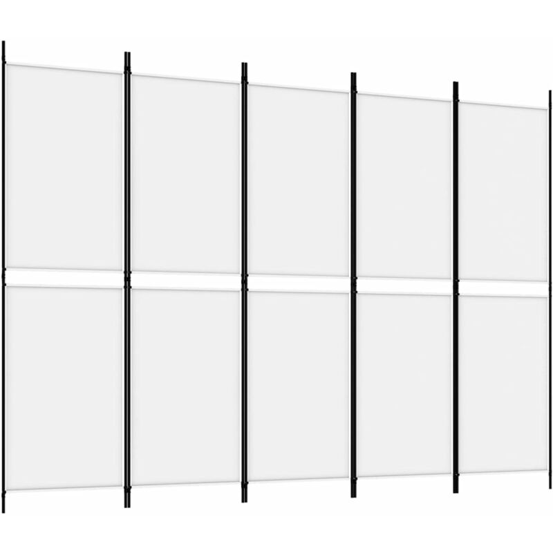 foto del prodotto divisorio a 5 pannelli bianco 250x180 cm tessuto vidaxl