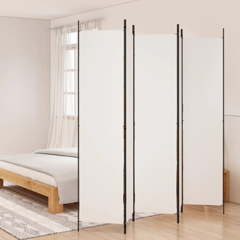 foto del prodotto divisorio a 5 pannelli bianco 250x220 cm tessuto vidaxl