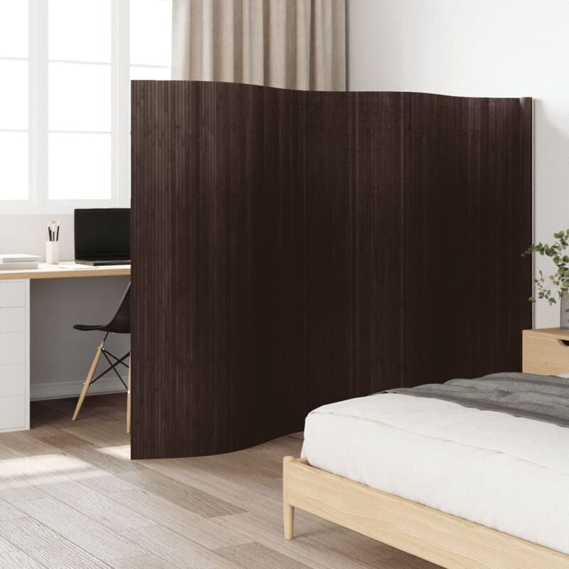 foto del prodotto divisorio ambienti marrone scuro 165x400 cm in bamb vidaxl