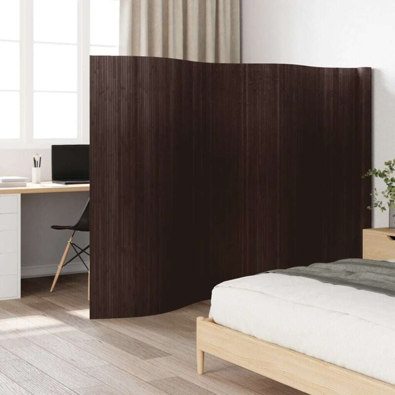 foto del prodotto divisorio ambienti marrone scuro 165x600 cm in bamb vidaxl