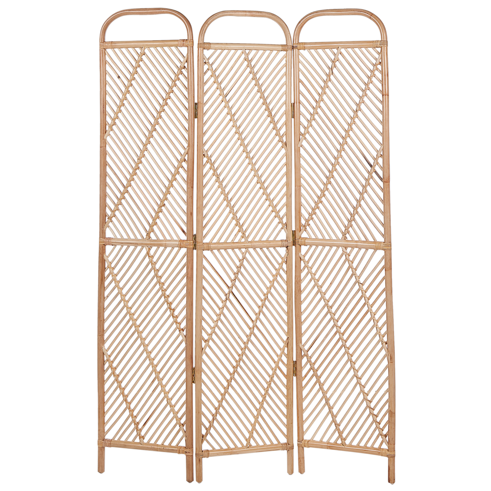 foto del prodotto divisorio per la stanza luce naturale telaio in rattan 3 pannelli pieghevole decorativo schermo di vimini divisorio