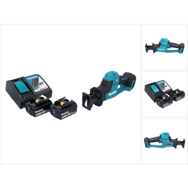 foto del prodotto djr189rt 18v brushless cordless reciprocating saw 2x 5.0ah batterie caricabatterie makita