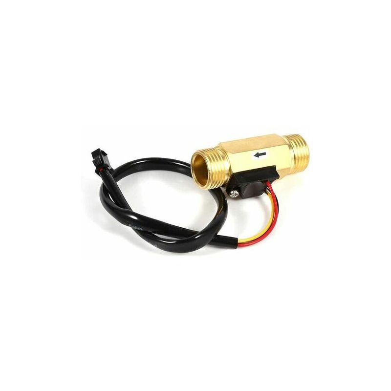 foto del prodotto dk interruttore del flusso d acqua 1 pz nuovo g1 2 rame effetto hall sensore di flusso d acqua liquido interruttore misuratore di portata