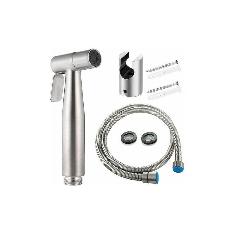 foto del prodotto dk kit bidet per wc con doccetta spruzzatore per bidet portatile soffione doccia per wc con tubo flessibile supporto in acciaio inossidabile