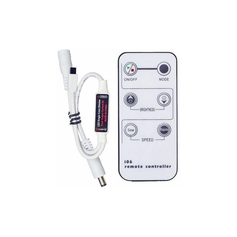 immagine 0 del prodotto dk telecomando ir a 6 tasti, telecomando senza fili, mini controller 5v 12v 24v 6a per striscia led smd monocromatica colore singolo 