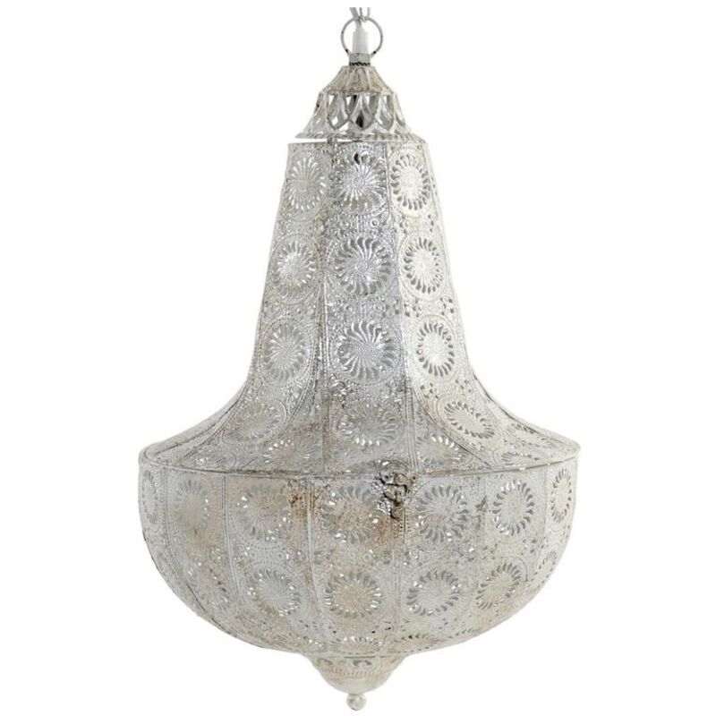 foto del prodotto dkd home decor - lampadario metallo bianco