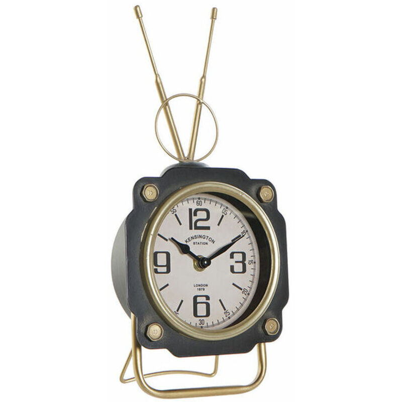 foto del prodotto dkd home decor orologio da tavolo nero dorato cristallo ferro vintage 15,5 x 8,5 x 32 cm