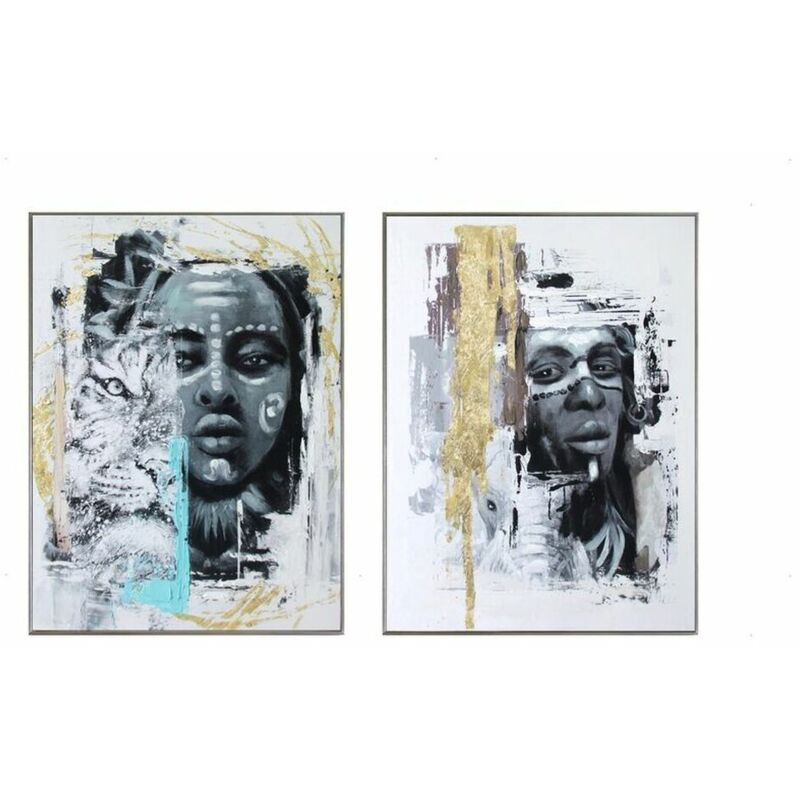 foto del prodotto dkd home decor quadro 60 x 3,5 x 80 cm coloniale africana 2 unit 