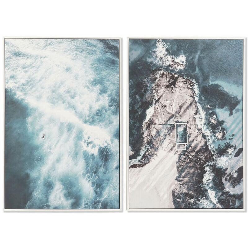 foto del prodotto dkd home decor quadro 62,5 x 4,5 x 93 cm mare e oceano 2 unit 