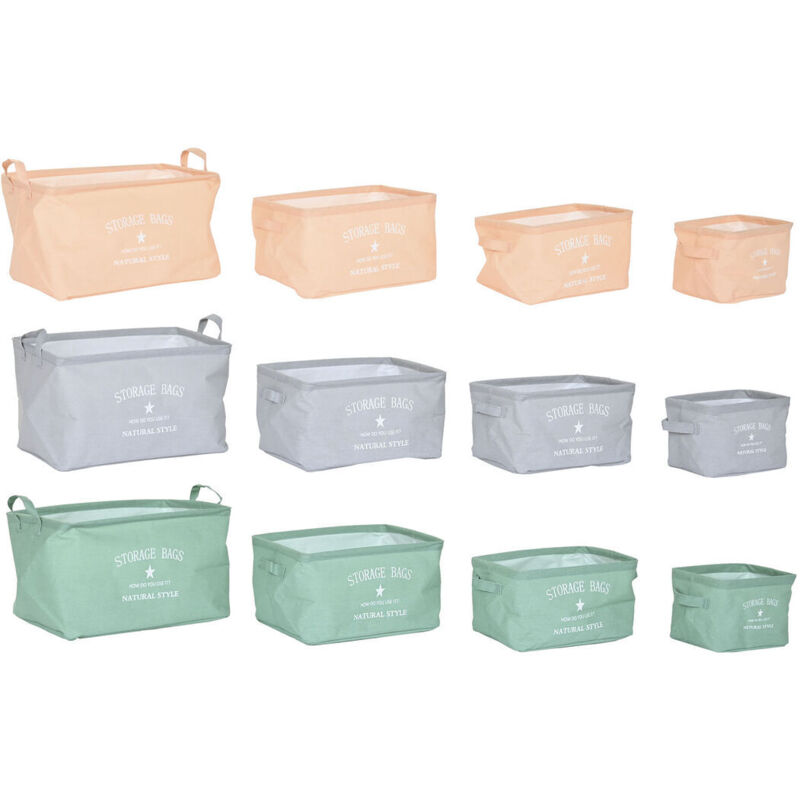 foto del prodotto dkd home decor set di cestini 39 x 27 x 24 cm tela moderno 3 unit 