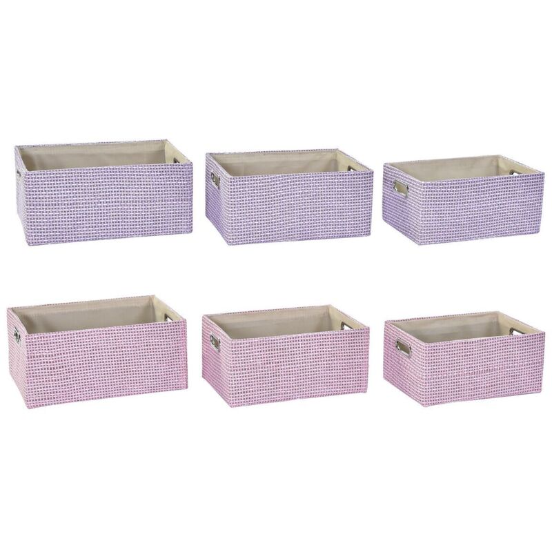 foto del prodotto dkd home decor set di cestini 40,5 x 27,5 x 18 cm poliestere 2 unit 