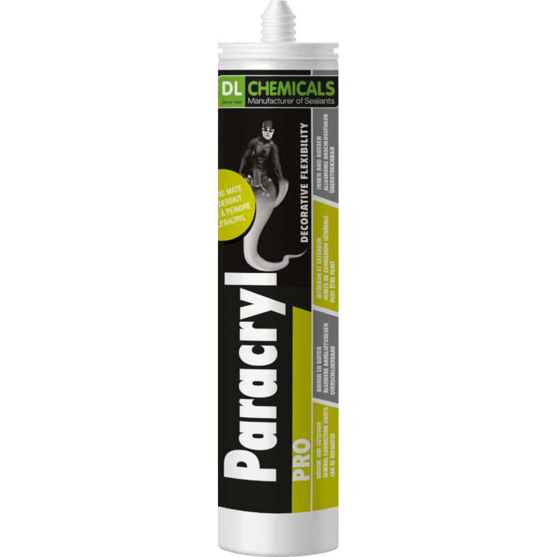 foto del prodotto dl chemicals sigillante acrilico paracryl pro 310 ml bianco 100595