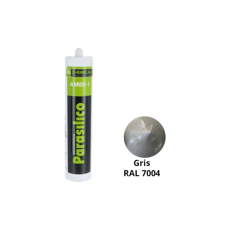 foto del prodotto dl chemicals silicone detasil n neutro grigio chiaro 7004 cartuccia 300 ml 0100016n401464
