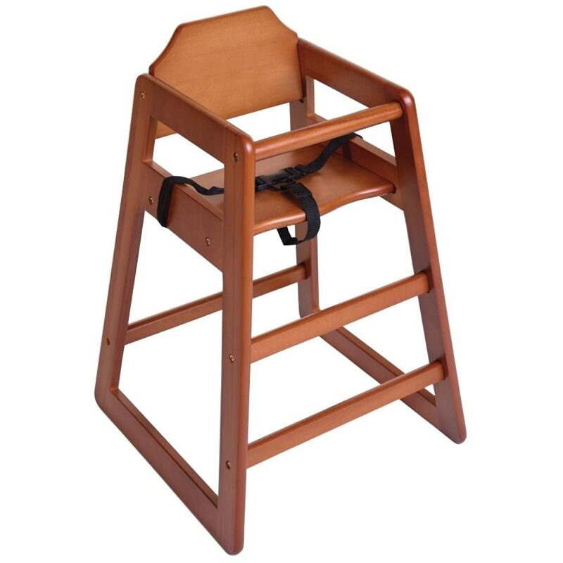 foto del prodotto dl901 seggiolone, finitura in legno scuro bolero