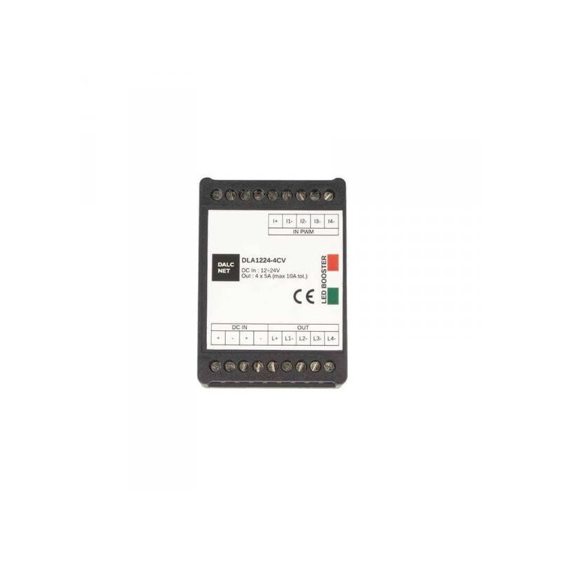 foto del prodotto dla1224 4cv booster amplificatore pwm 4 canali 12v 24v 10a dalcnet