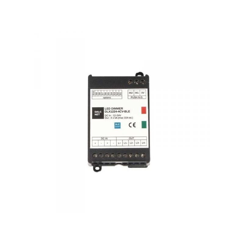 foto del prodotto dlx1224 4cv ble led dimmer bluetooth cct rgb rgbw 12v 24v dalcnet