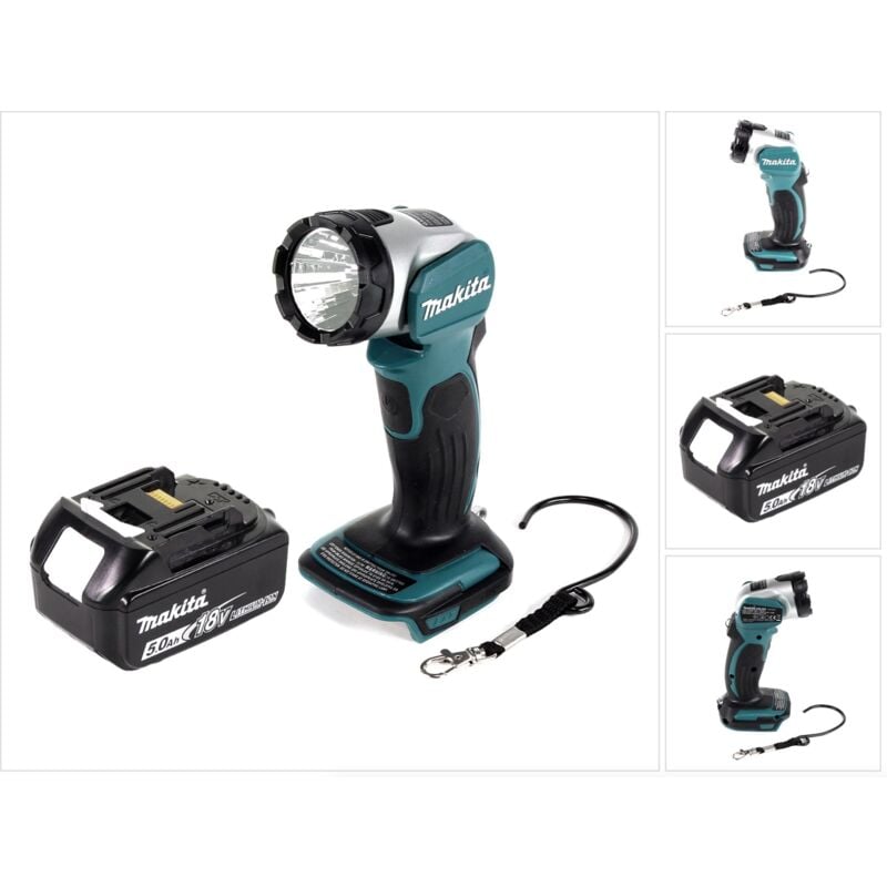 foto del prodotto dml 802 t1 torcia a batteria 14,4 v 18v 1x batteria 5,0 ah senza caricabatterie makita