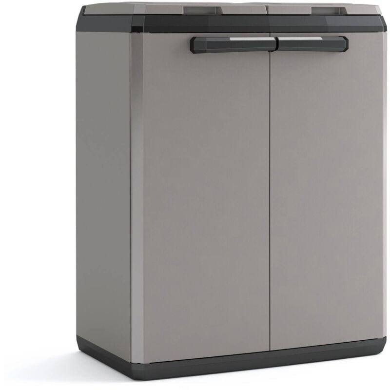 foto del prodotto dmora armadio da esterno rimouski, mobile outdoor, mobiletto giardino multiuso, contenitore per balcone o garage, made in italy, 68x39 h85 cm,