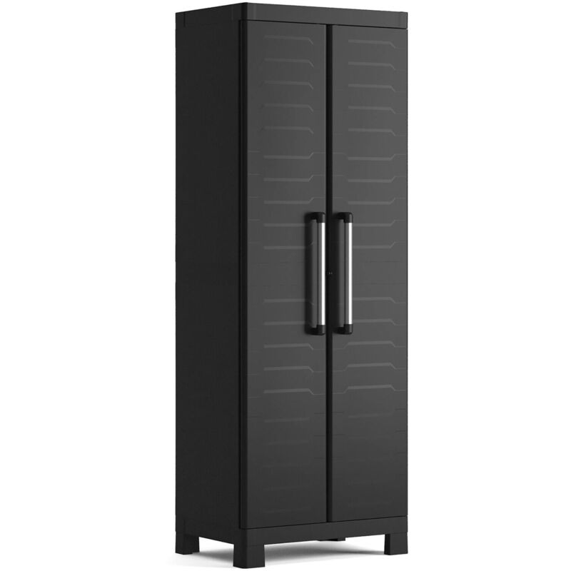 foto del prodotto dmora armadio da esterno terrebonne, mobile outdoor, mobiletto giardino multiuso, contenitore per balcone o garage, made in italy, 65x45 h182 cm,