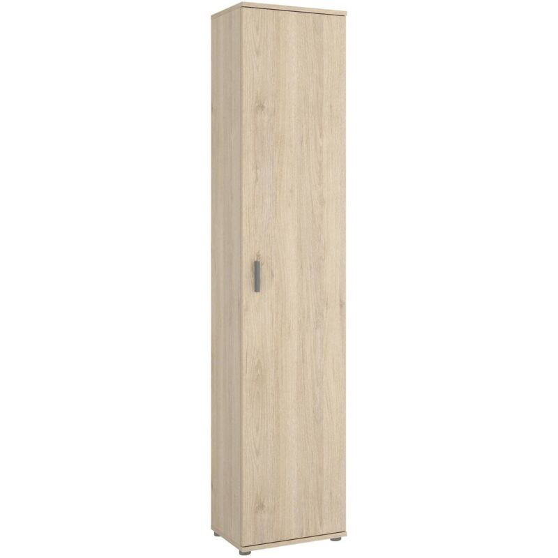 foto del prodotto dmora armadio multiuso 1 anta arrow, mobile multifunzione portaoggetti, armadio alto porta scarpe, 39x35h190 cm, rovere