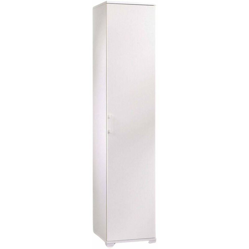 foto del prodotto dmora armadio multiuso aloise, mobile lineare a 1 anta battenti e 4 ripiani regolabili, mobile a colonna per bagno, 100 made in italy, 45x45h195