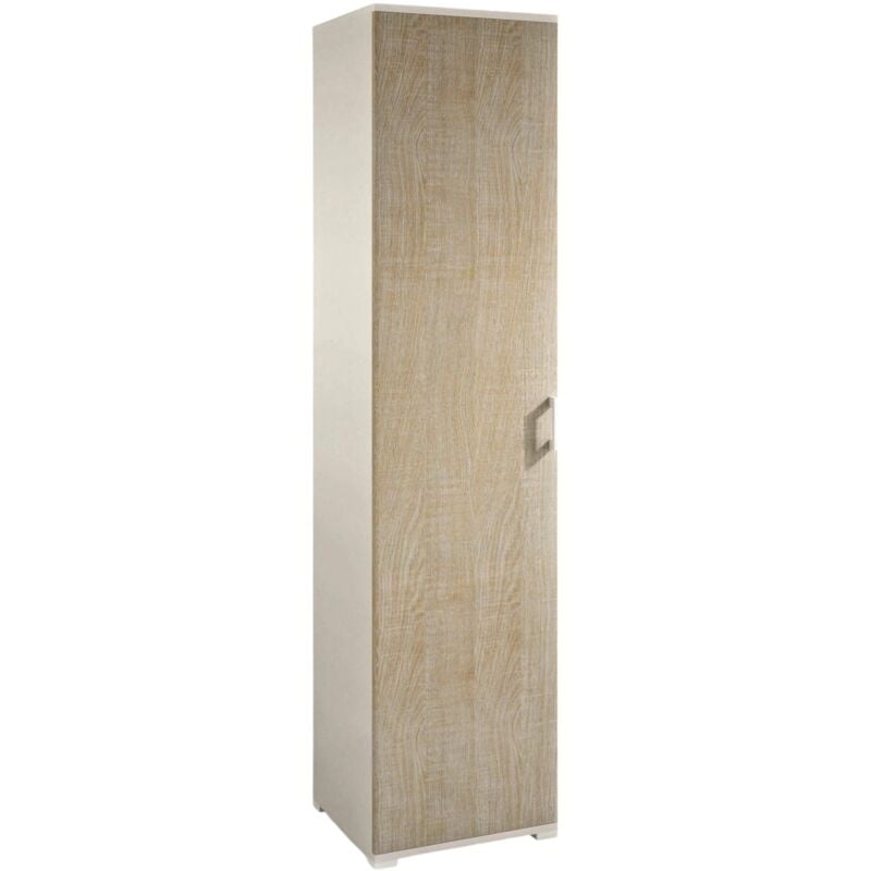 foto del prodotto dmora - armadio multiuso aquilegia, mobile lineare a 1 anta battenti e 4 ripiani regolabili, mobile a colonna per bagno, 100 made in italy, cm