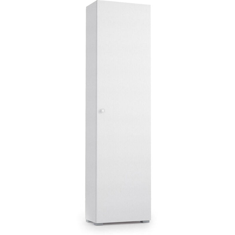 foto del prodotto dmora armadio multiuso fiordaliso, mobile lineare a 1 anta e 7 ripiani, colonna da ingresso o bagno, scarpiera moderna, 100 made in italy, cm