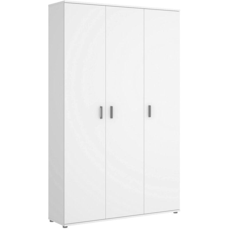 foto del prodotto dmora armadio multiuso grande aniello, mobile multifunzione porta scope, guardaroba a 3 ante, 116x35h190 cm, bianco