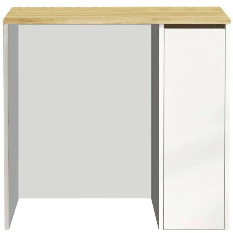 foto del prodotto dmora - armadio multiuso grande wasat, mobile multifunzionale, mobiletto scarpiera, guardaroba porta scarpe, 94x60h88 cm, noce e bianco, con imballo rinforzato, con imballo rinforzato