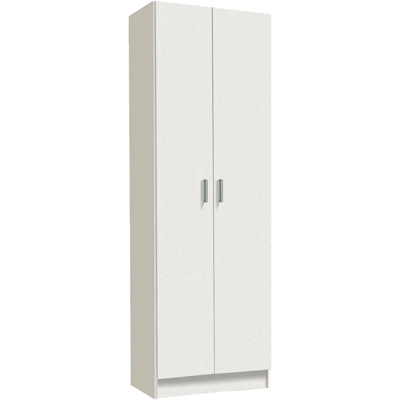 foto del prodotto dmora armadio multiuso, mobile ausiliario a 2 ante, guardaroba portascarpe moderno, scarpiera verticale, cm 59x37h180, bianco