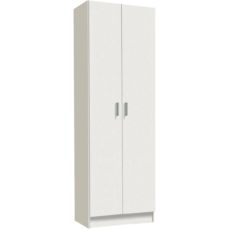 foto del prodotto dmora armadio multiuso, mobile ausiliario a 2 ante, guardaroba portascarpe moderno, scarpiera verticale, cm 59x37h180, bianco