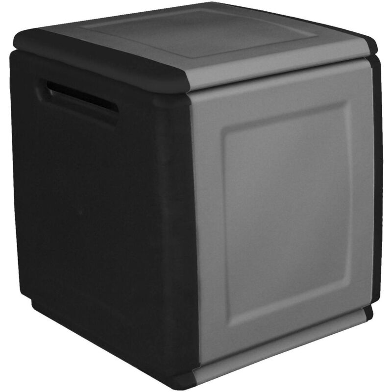 foto del prodotto dmora baule contenitore multiuso polipropilene, box portatutto, 100 made in italy, cm 54x53h57, colore grigio, con imballo rinforzato