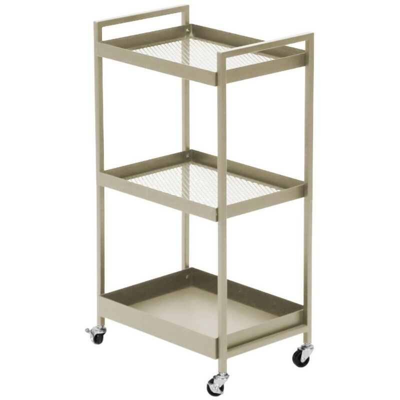 foto del prodotto dmora carrello masio, mobiletto poggiavivande, tavolino mobile per pranzo, tavolino da trasporto, 43x30 h80 cm, panna